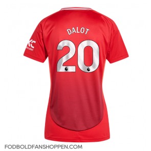 Manchester United Diogo Dalot #20 Hjemmebanetrøje Dame 2024-25 Kortærmet